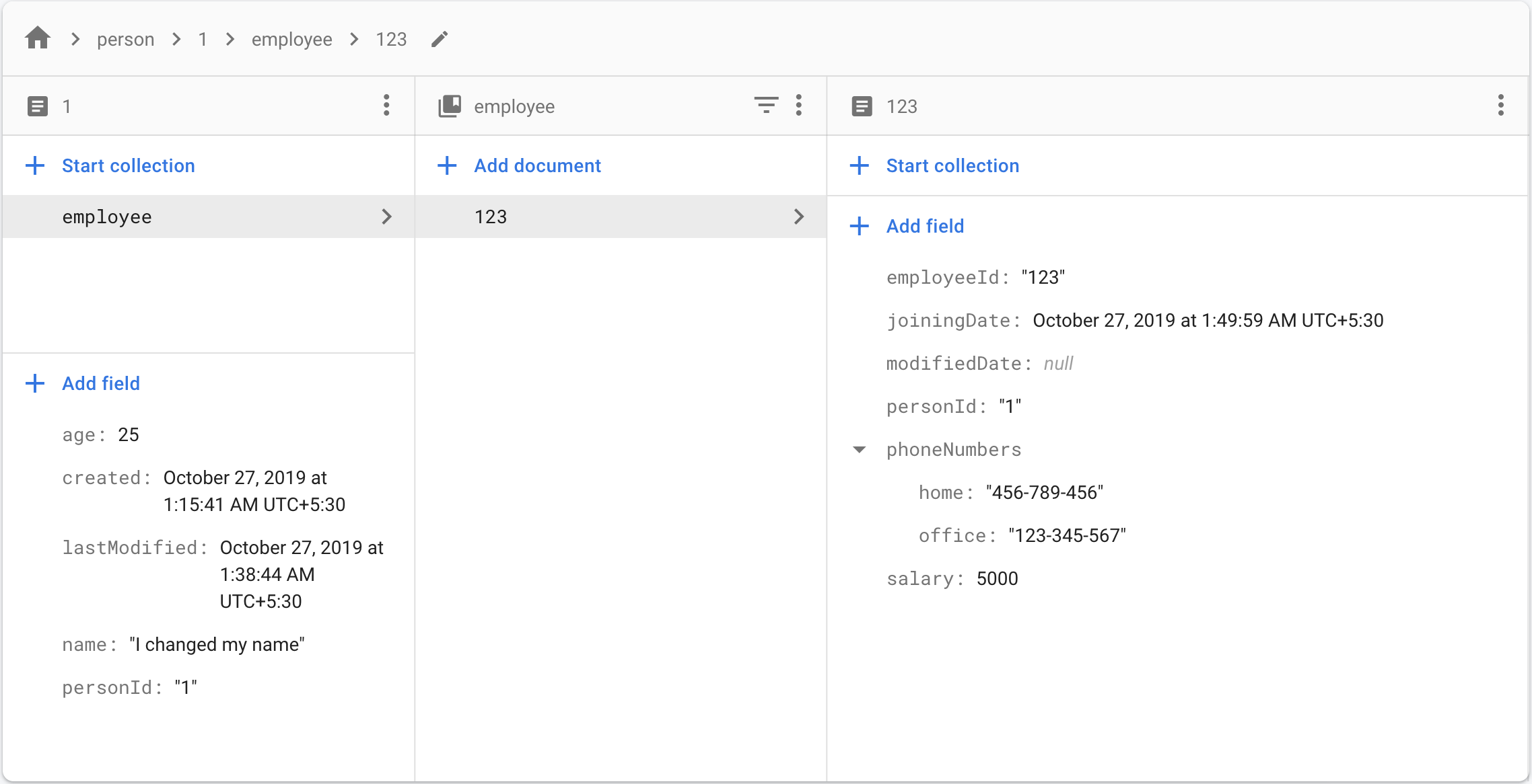 jfirebase-sub-collection